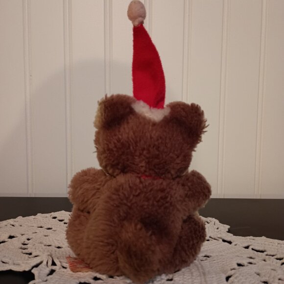 Russ Bear with Santa Hat 4" Vintage - Picture 2 of 10